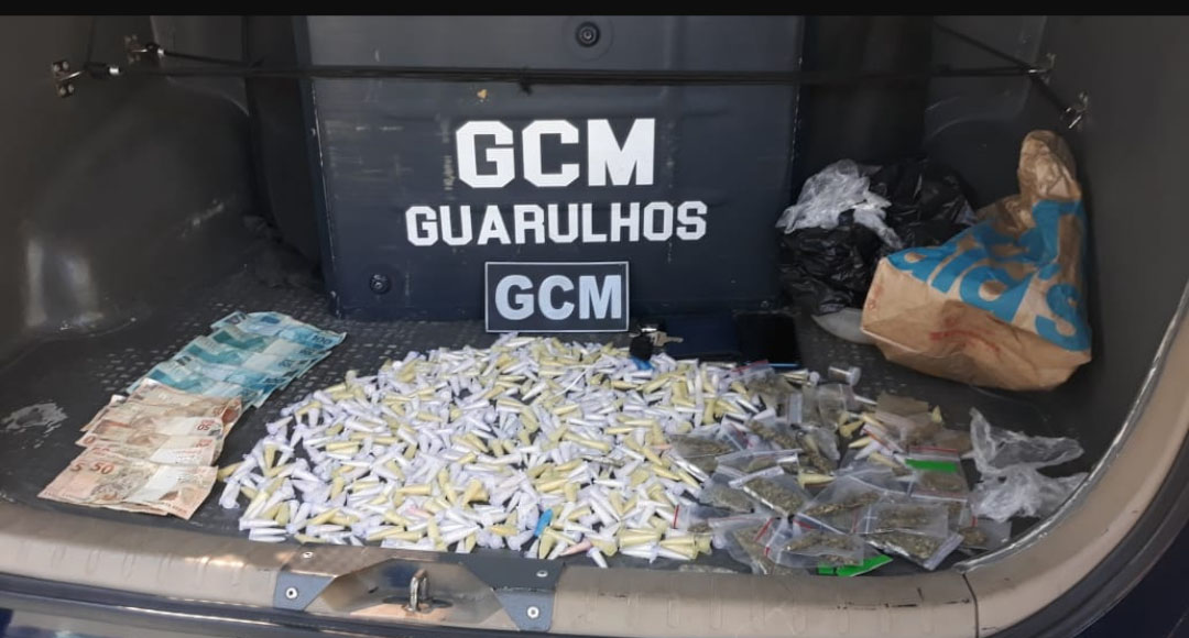 GCM de Guarulhos apreende drogas com indivíduo no Jardim Tranquilidade